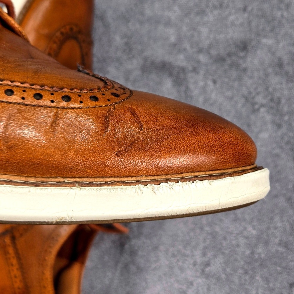 Cole Haan Grand.OS Wingtip Oxfords Mens 10.5M Tan Leather Good C26930 Brogue - Picture 9 of 13